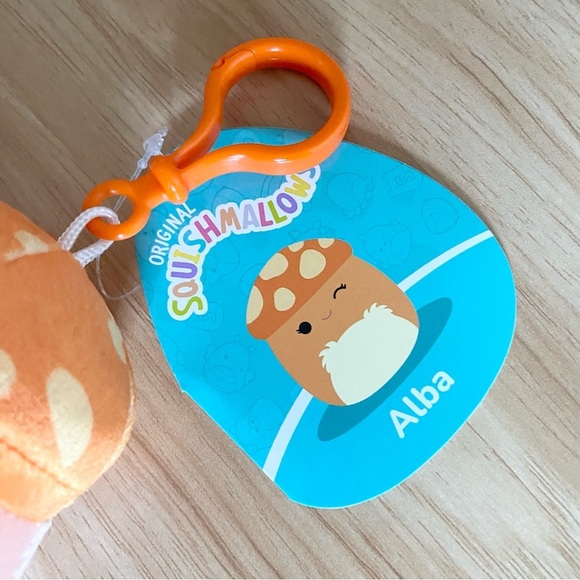 Squishmallow Alba the Mushroom Clip NWT - Picture 2 of 2